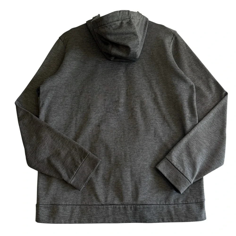 Nike Dri fit Black Gray Swoosh‎ Pullover Hoodie Sweatshirt w/ Pockets Sz M #455